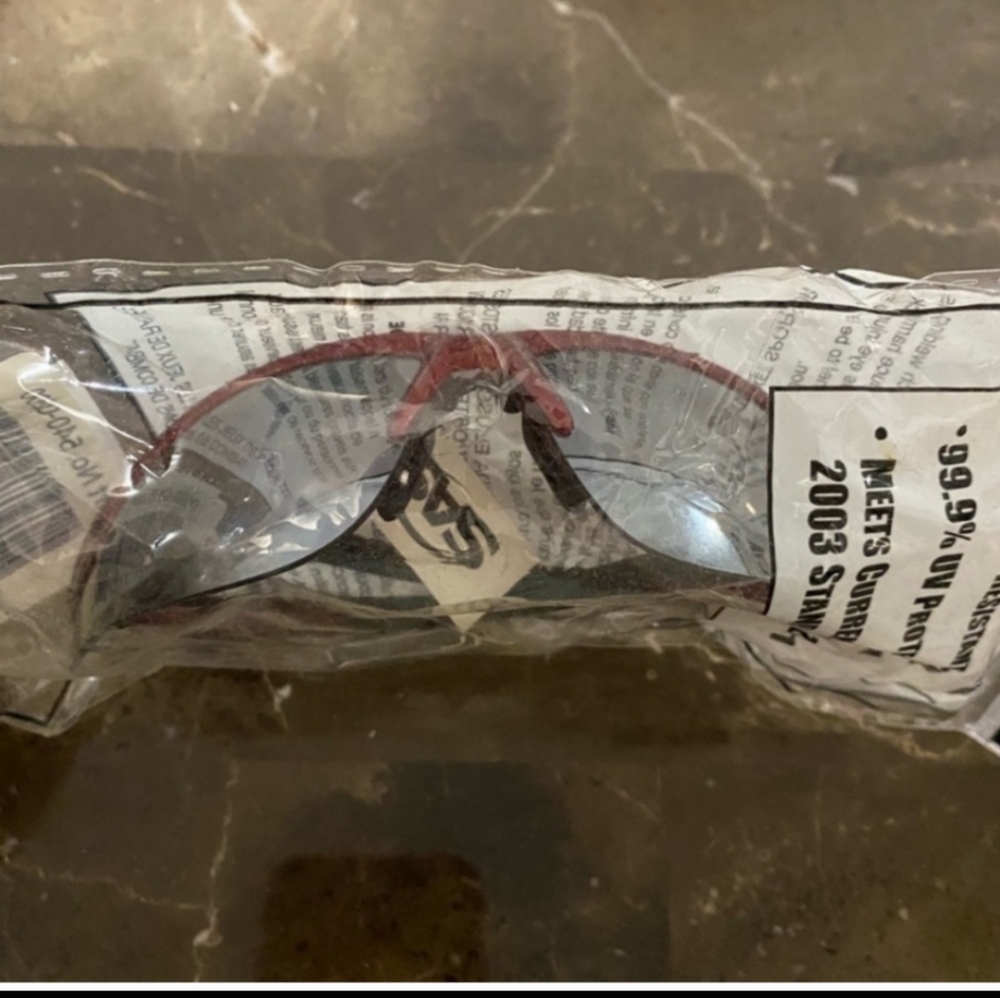 New With Tags SAS Mirrored Stylish Red Safety Glasses